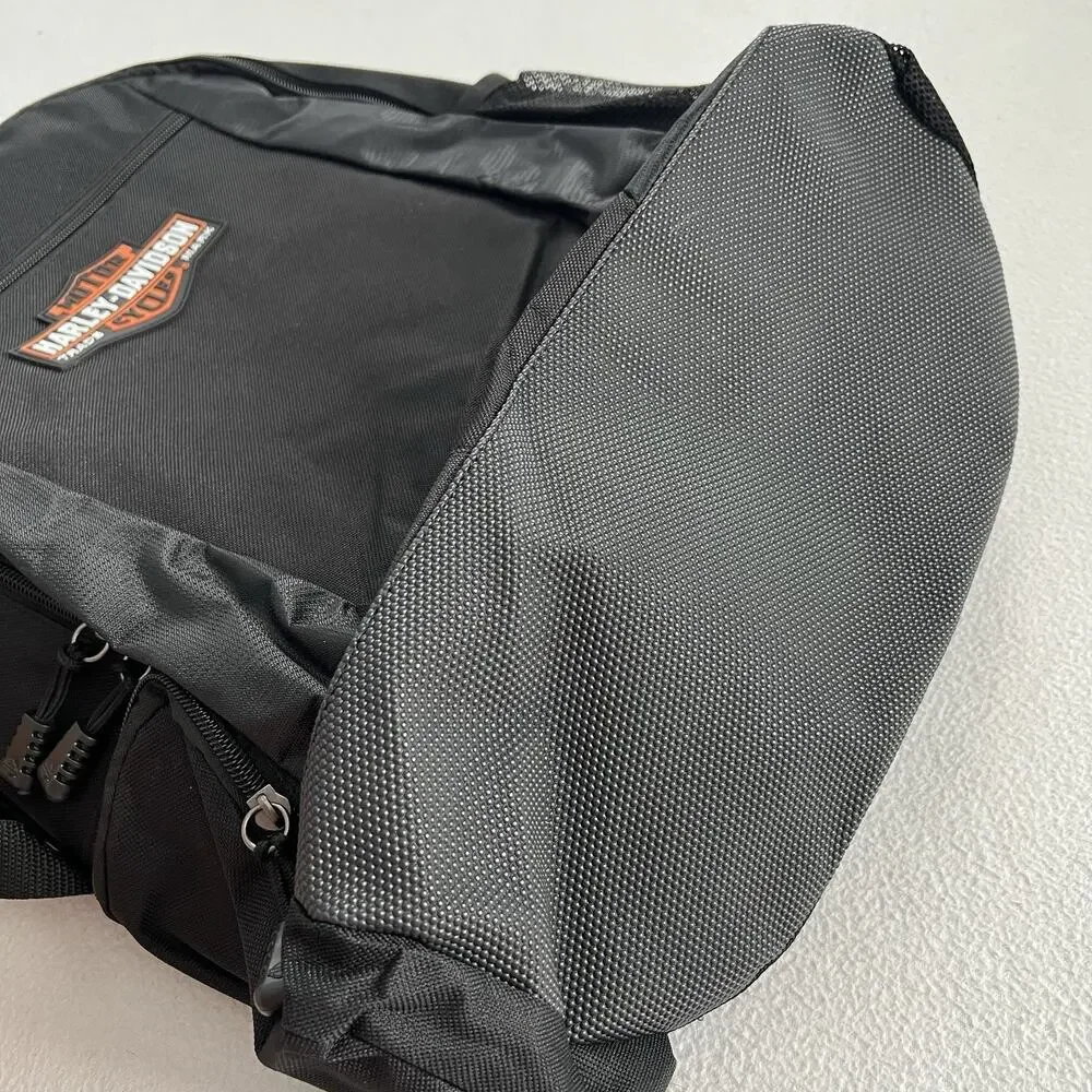 Harley Davidson Genuine Motorcycle Black Bar Shield Backpack Laptop Compartment